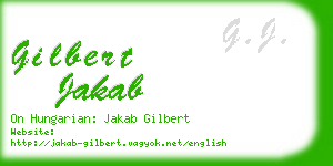 gilbert jakab business card